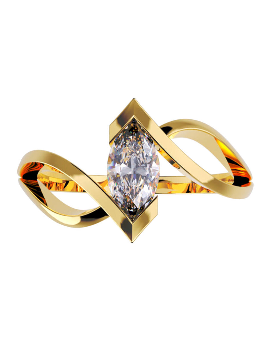 ANILLO DE ORO CON CIRCONIA