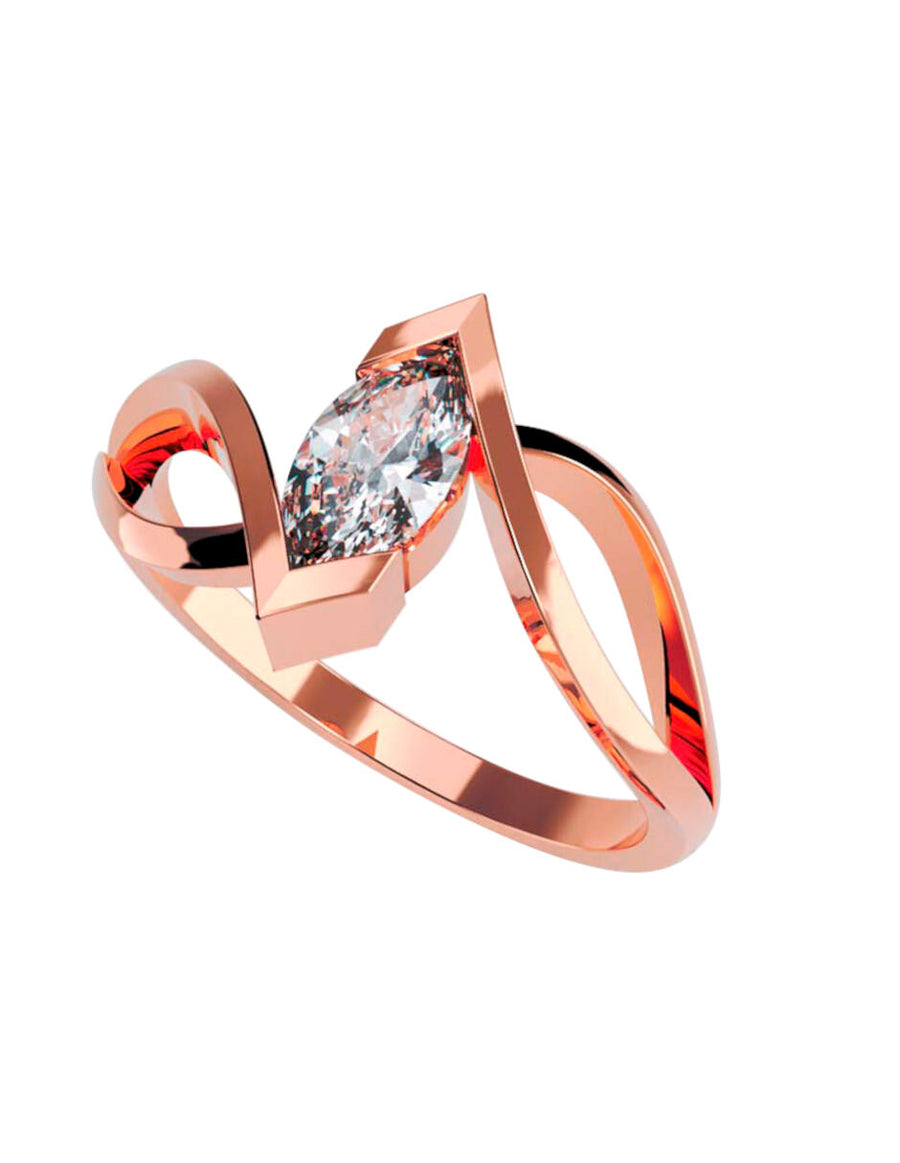 ANILLO DE ORO CON CIRCONIA