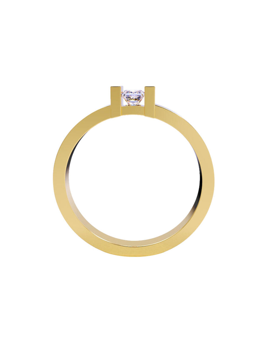 ANILLO DE ORO CON CIRCONIA