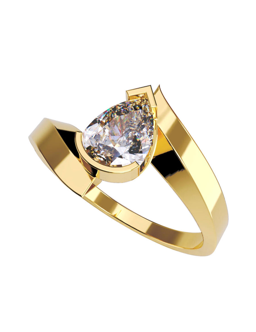 ANILLO DE ORO CON CIRCONIA
