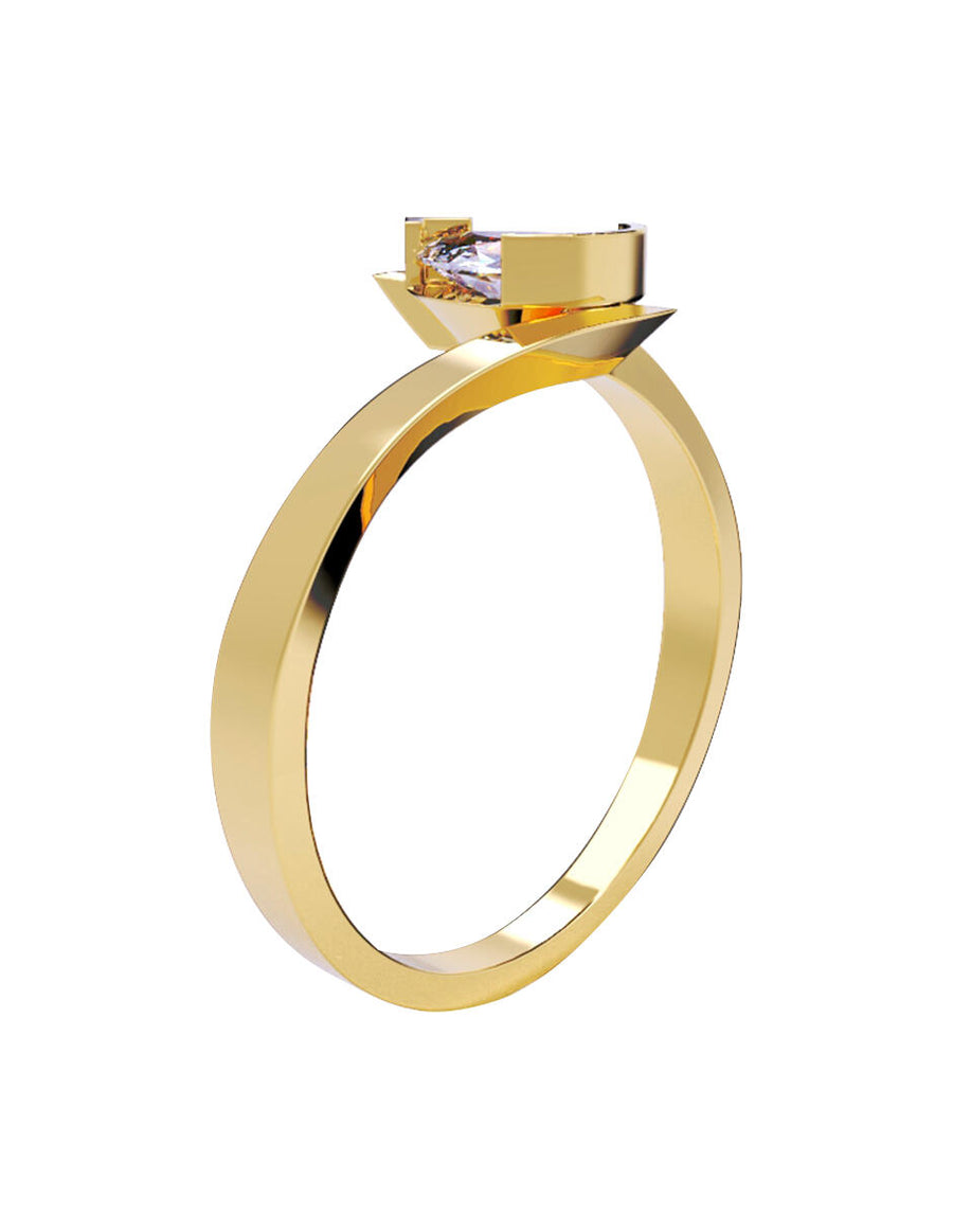 ANILLO DE ORO CON CIRCONIA
