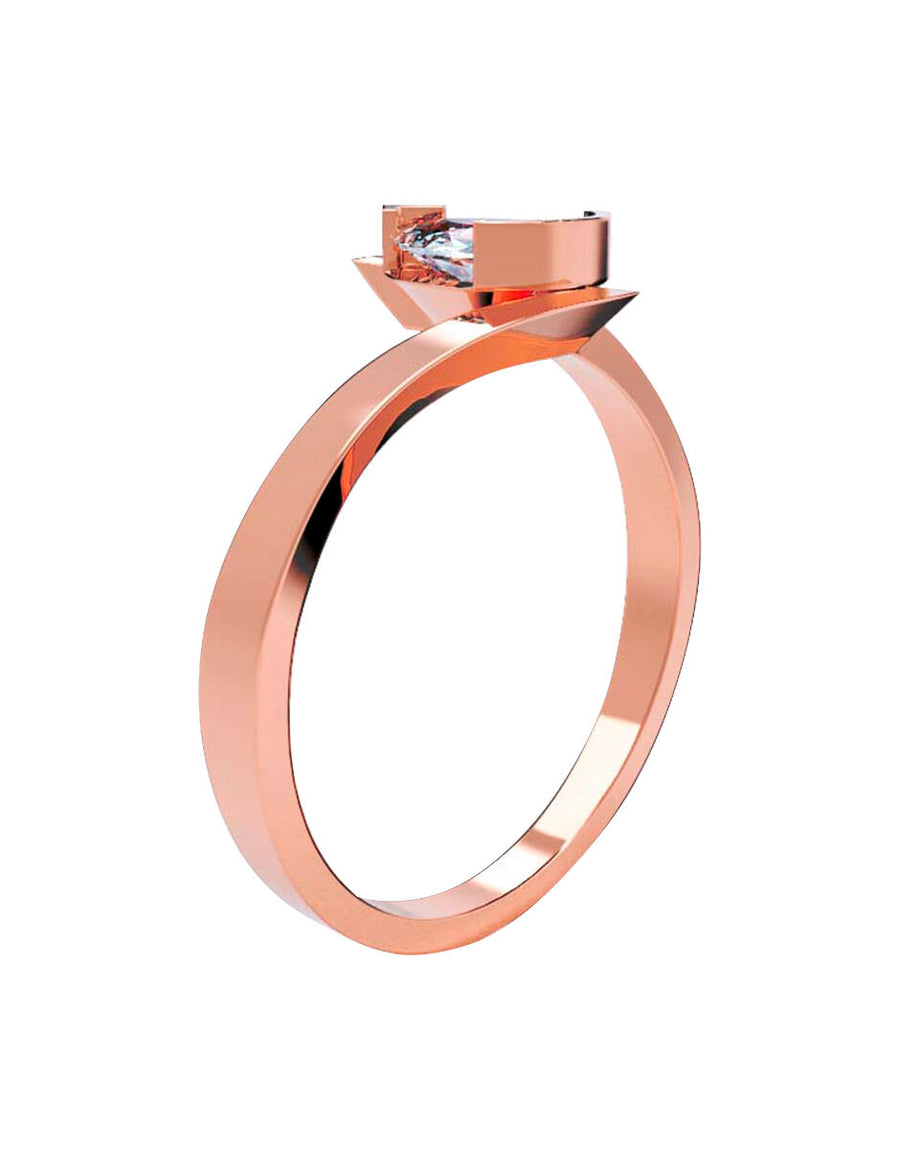 ANILLO DE ORO CON CIRCONIA