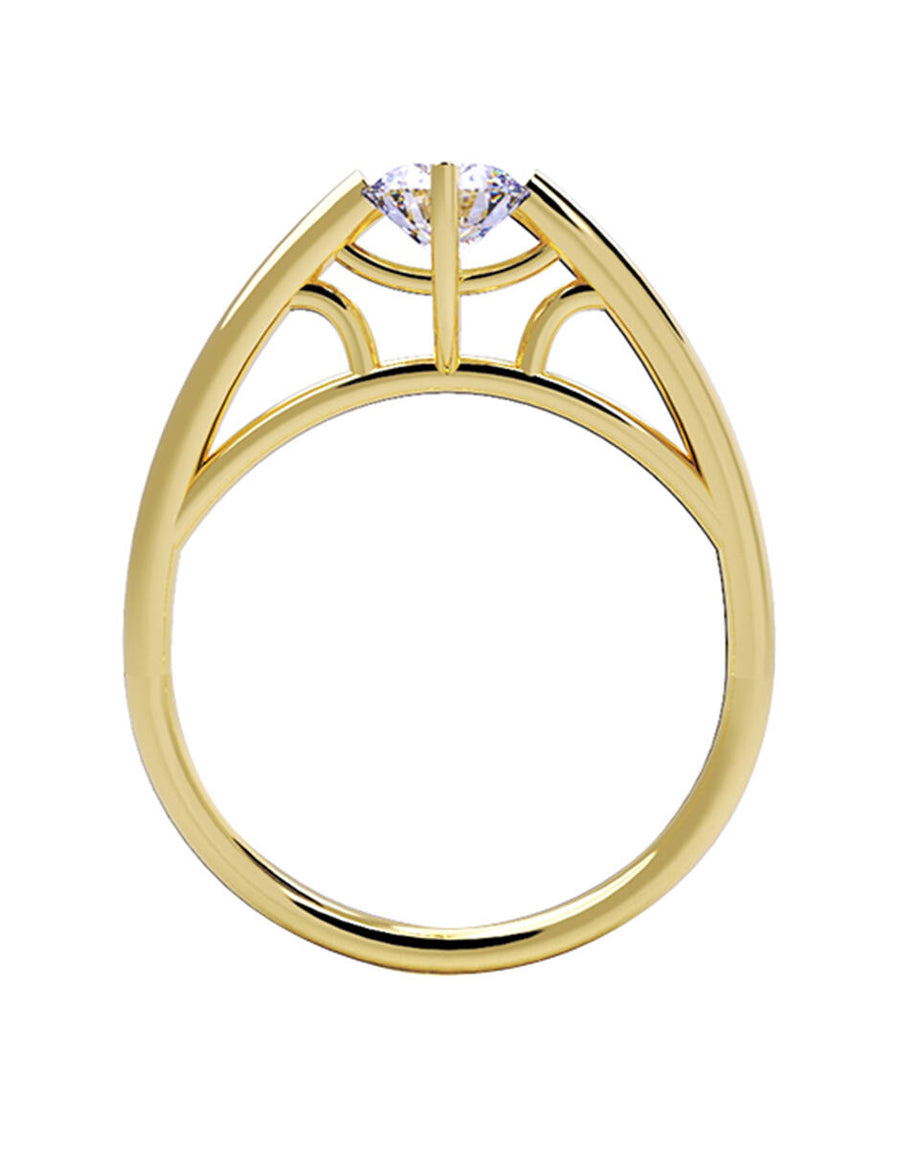 ANILLO DE ORO CON CIRCONIA