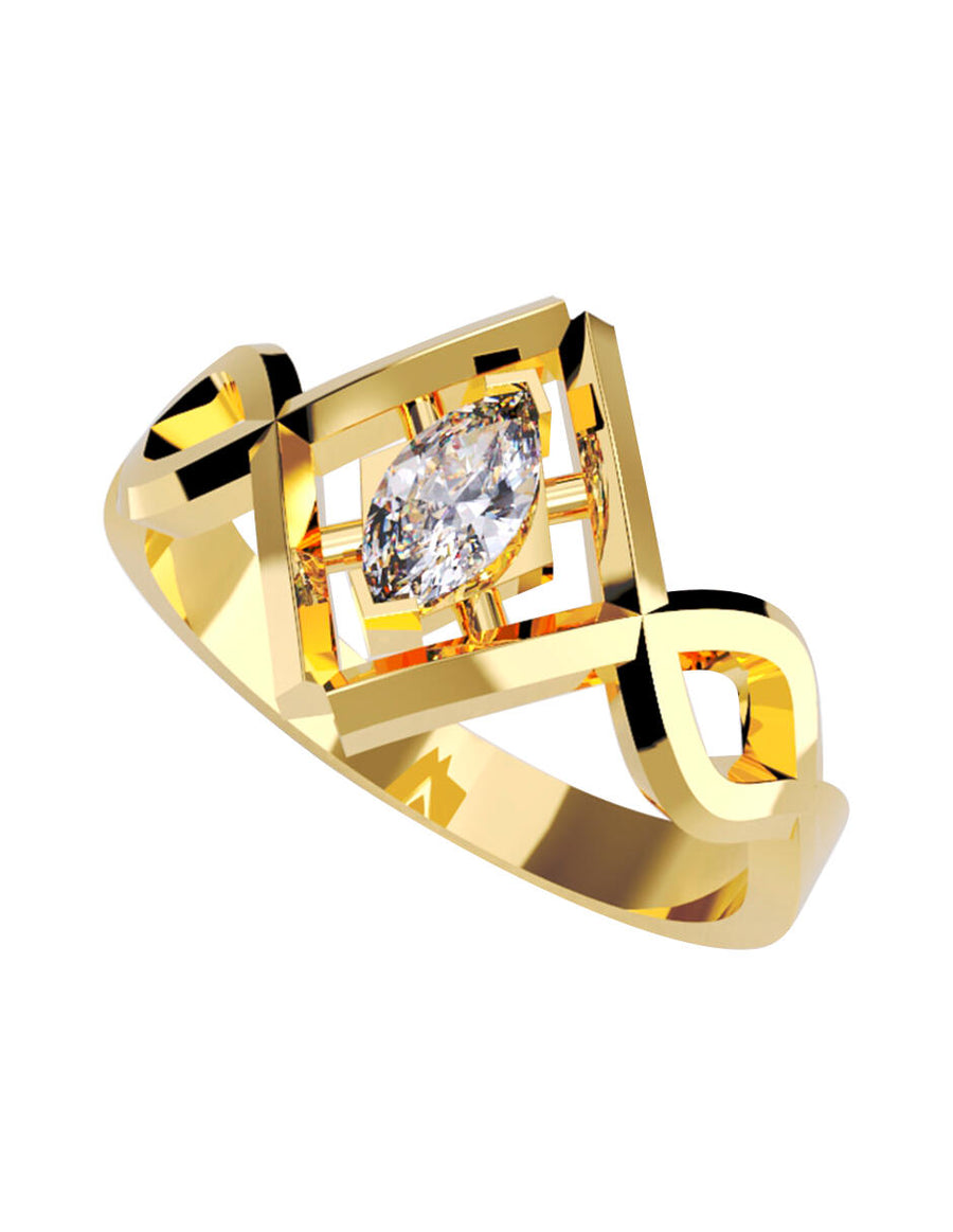 ANILLO DE ORO CON CIRCONIA