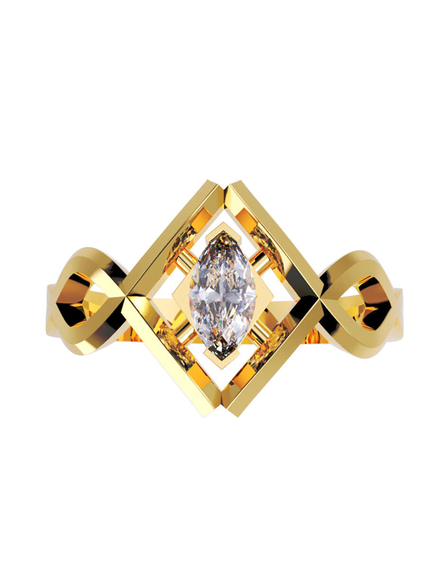 ANILLO DE ORO CON CIRCONIA