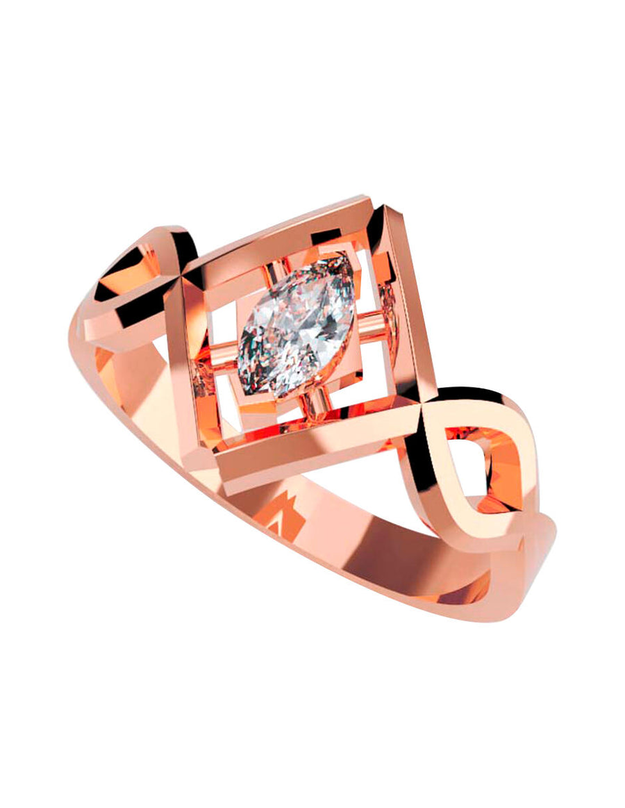 ANILLO DE ORO CON CIRCONIA