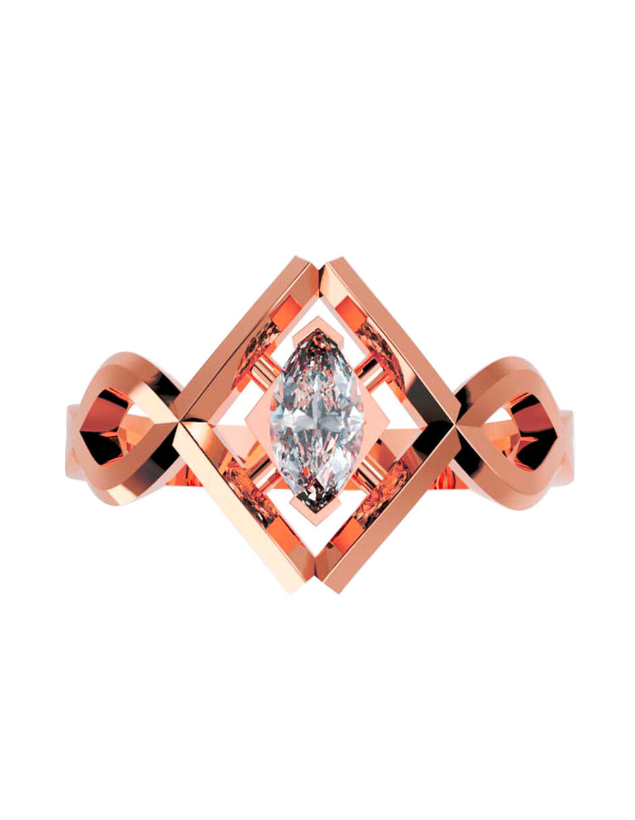ANILLO DE ORO CON CIRCONIA
