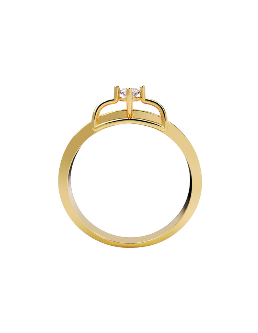 ANILLO DE ORO CON CIRCONIA