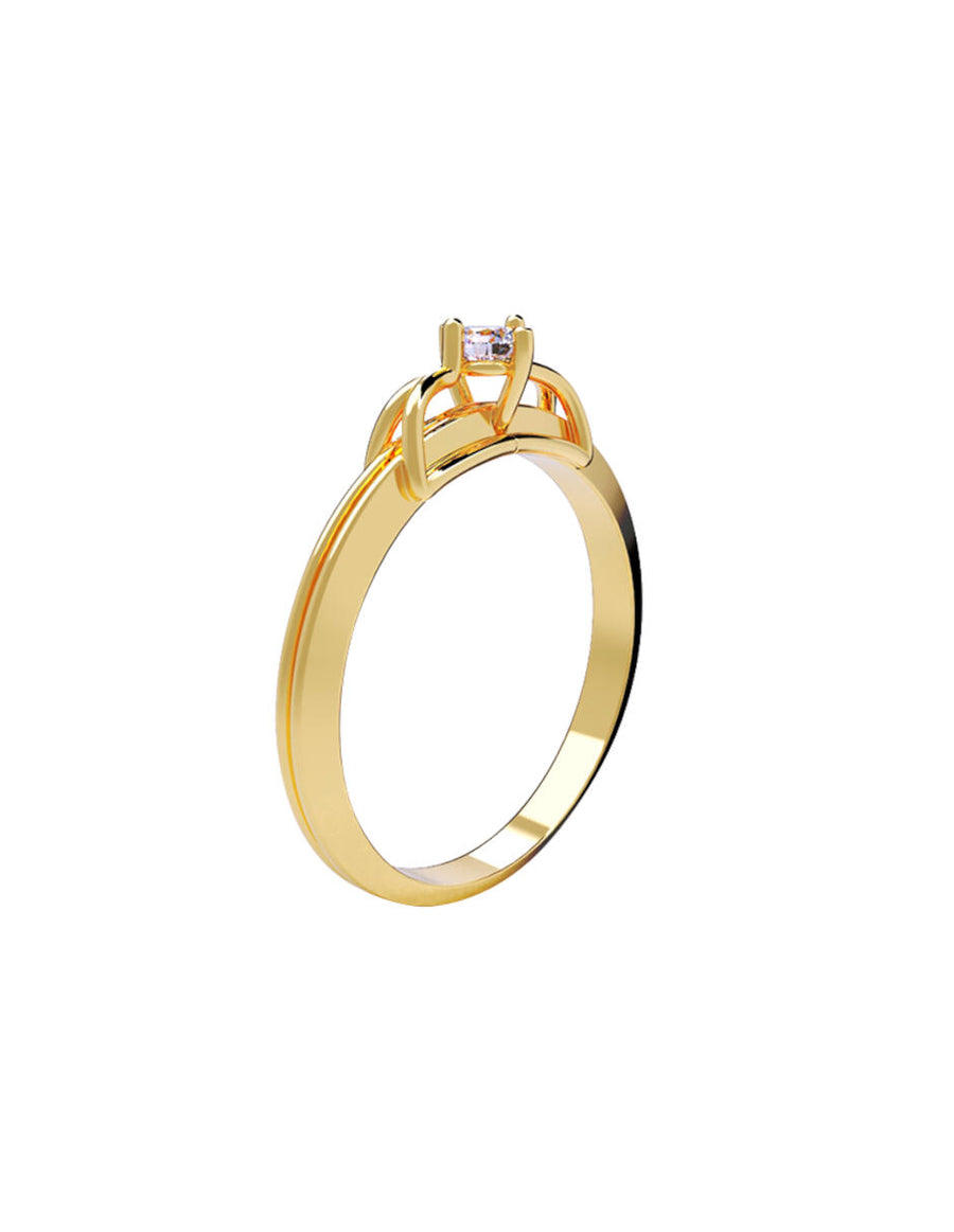 ANILLO DE ORO CON CIRCONIA