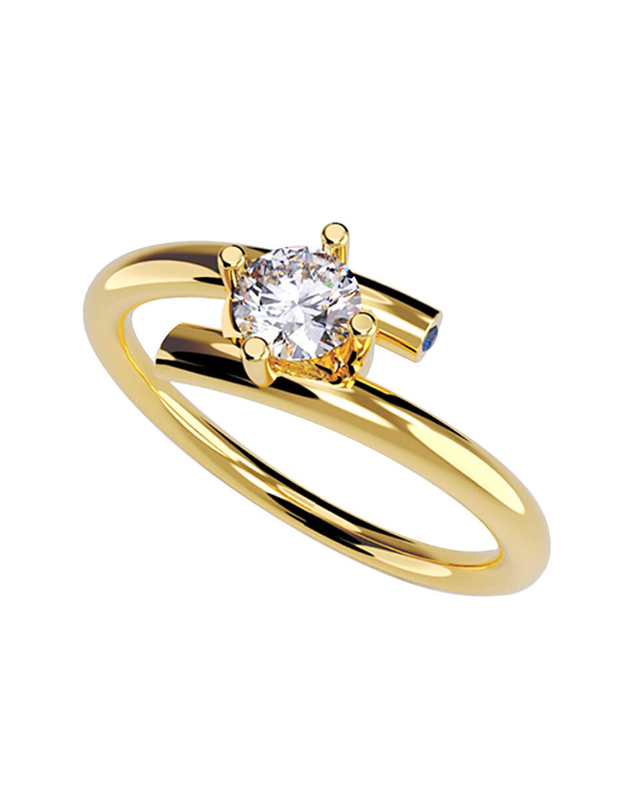 ANILLO DE ORO CON CIRCONIA