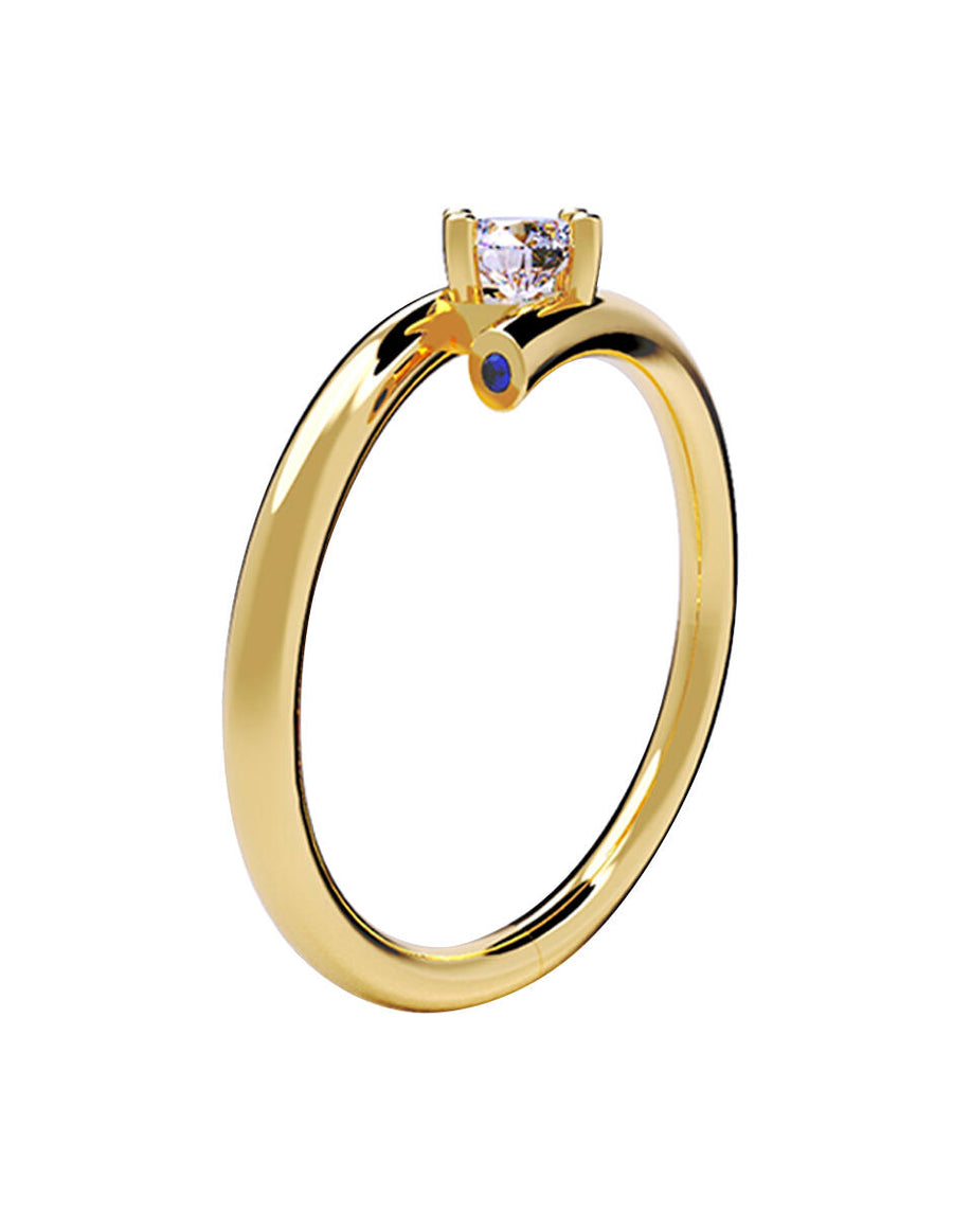 ANILLO DE ORO CON CIRCONIA