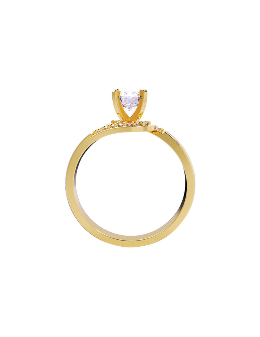 ANILLO DE ORO CON CIRCONIA