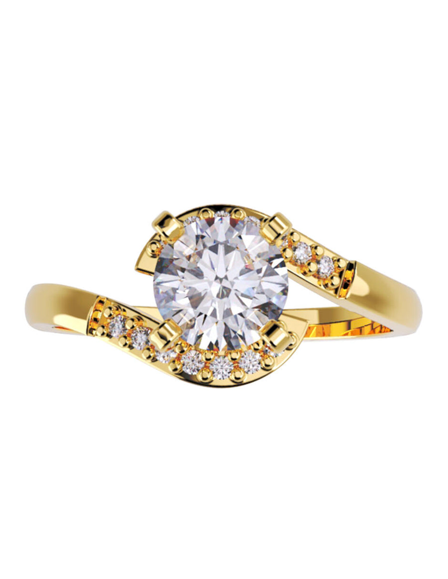 ANILLO DE ORO CON CIRCONIA