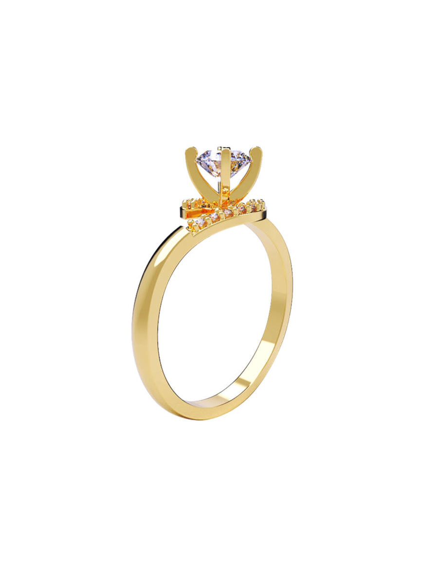 ANILLO DE ORO CON CIRCONIA