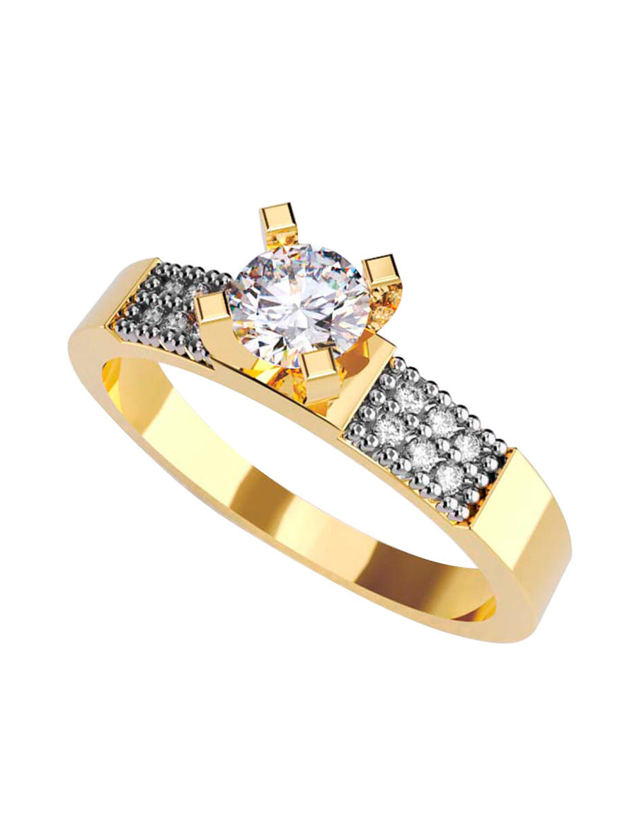 ANILLO DE ORO CON CIRCONIA