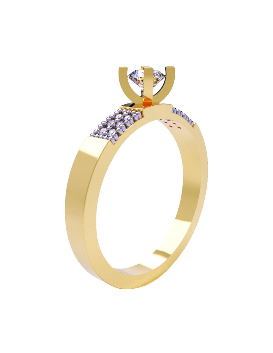ANILLO DE ORO CON CIRCONIA