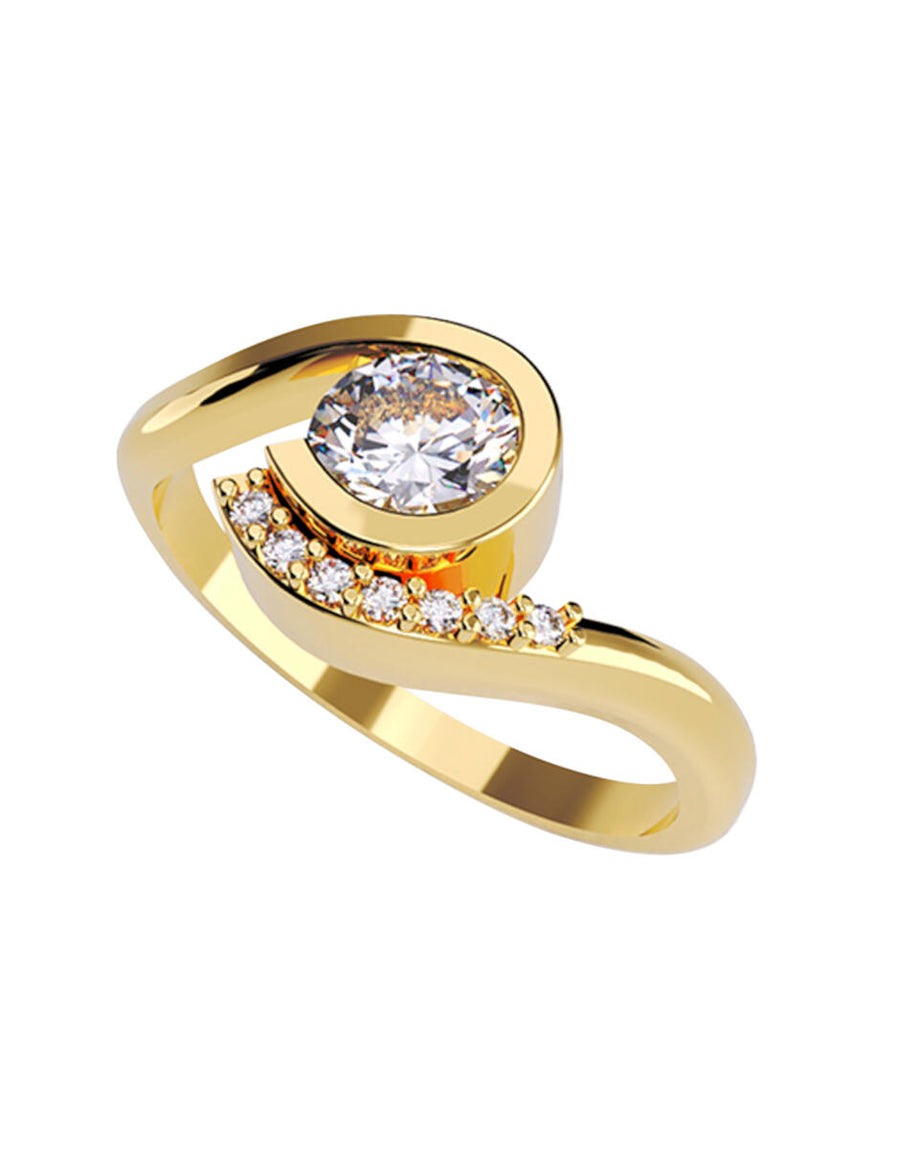 ANILLO DE ORO CON CIRCONIA
