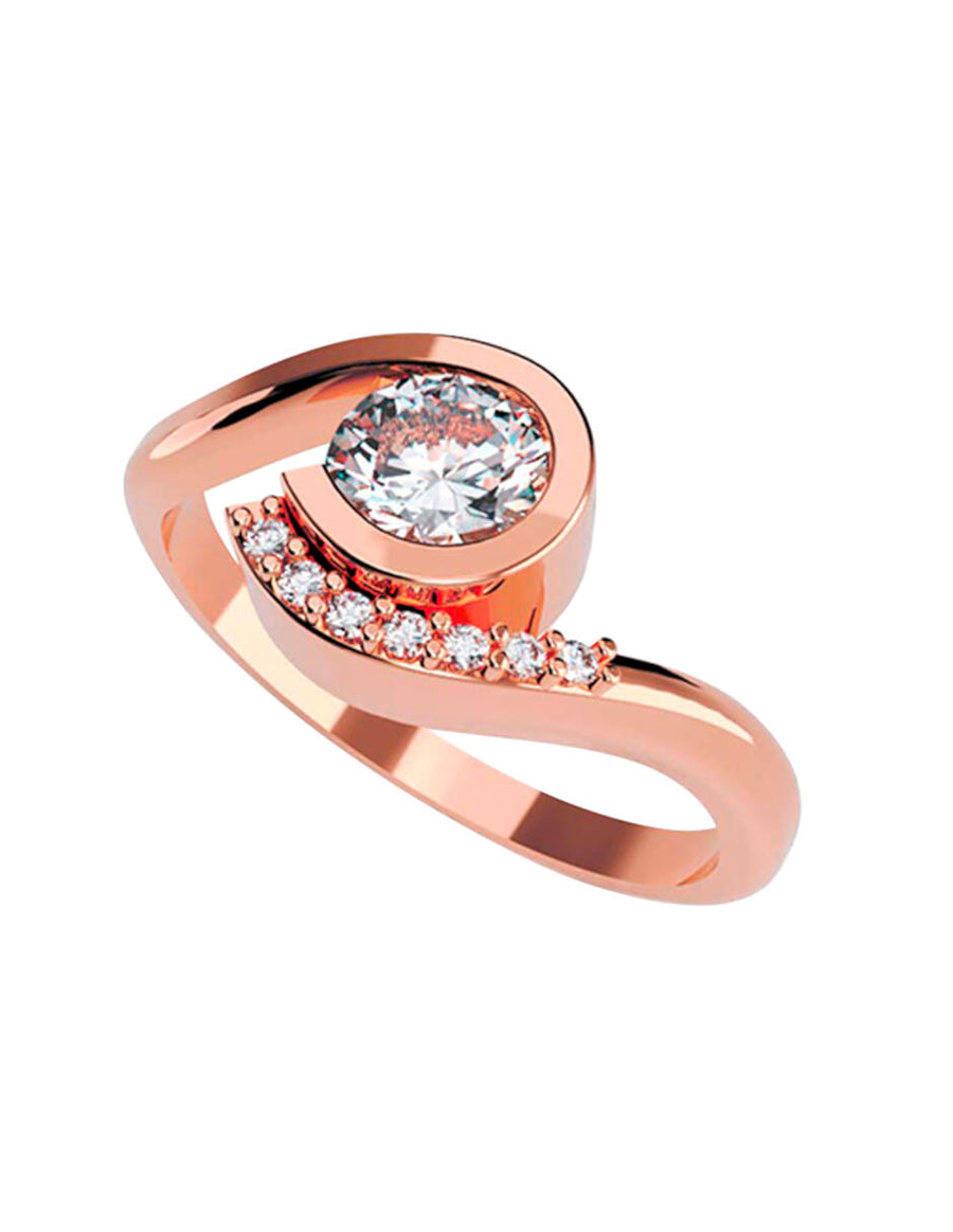 ANILLO DE ORO CON CIRCONIA