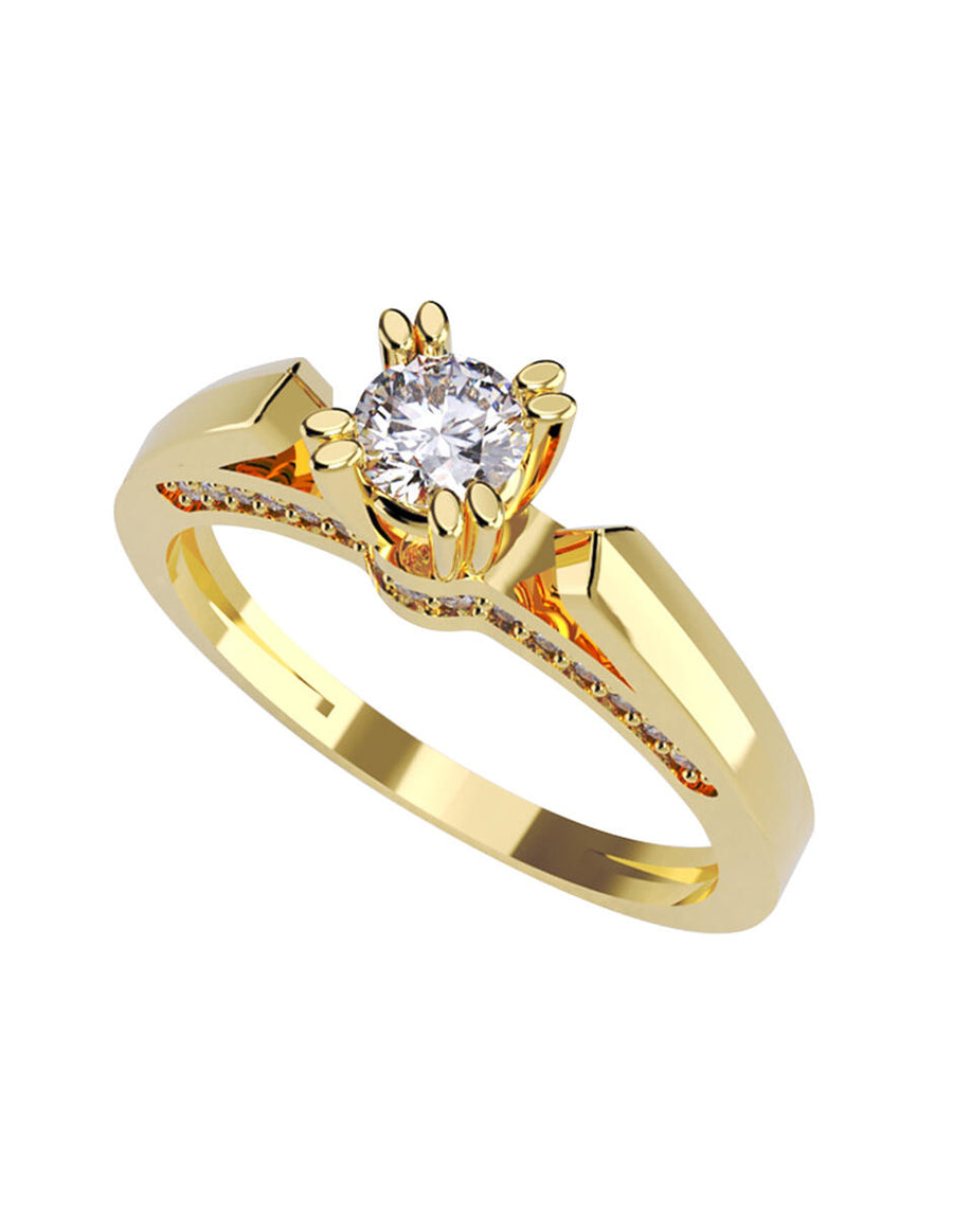 ANILLO DE ORO CON CIRCONIA