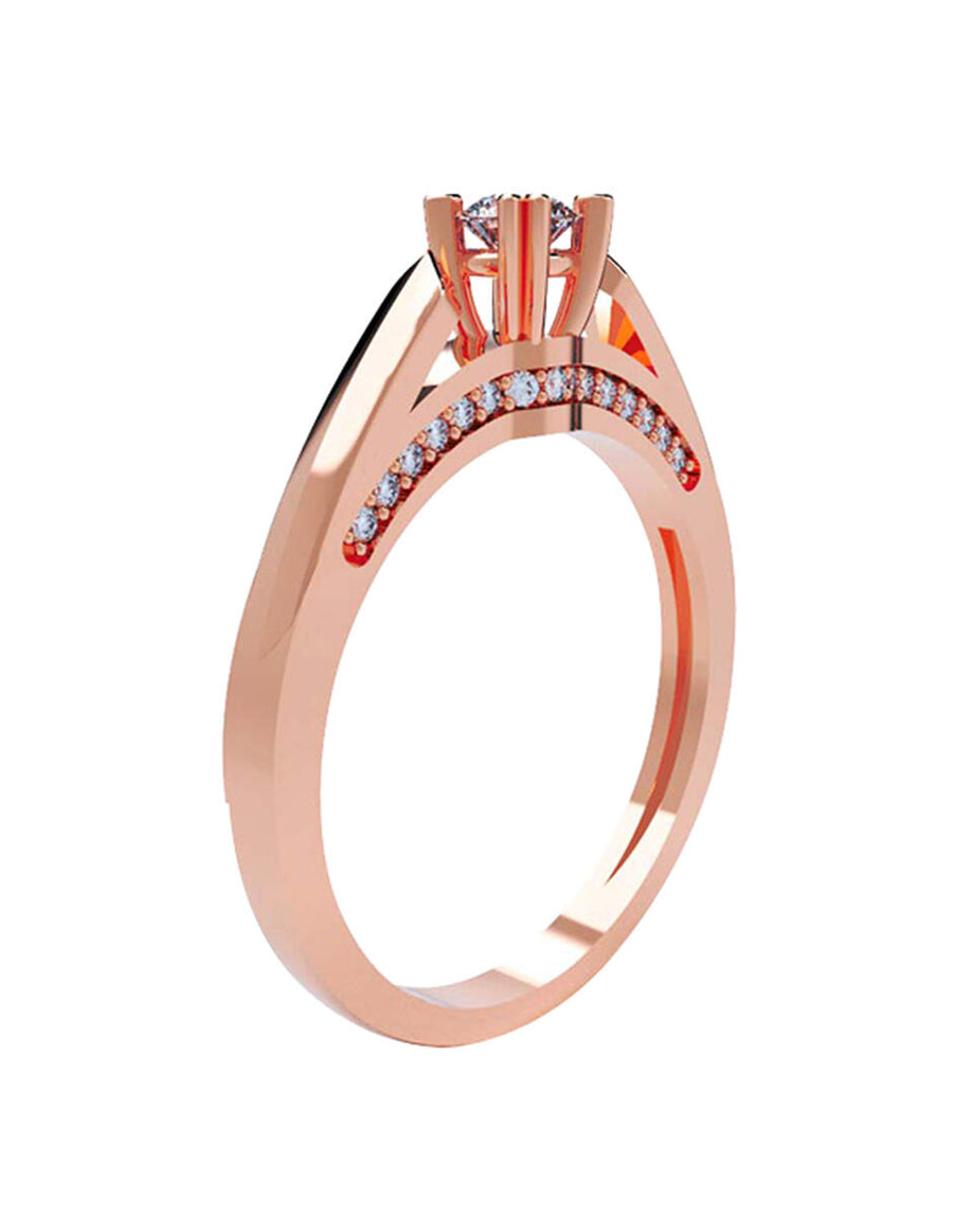 ANILLO DE ORO CON CIRCONIA