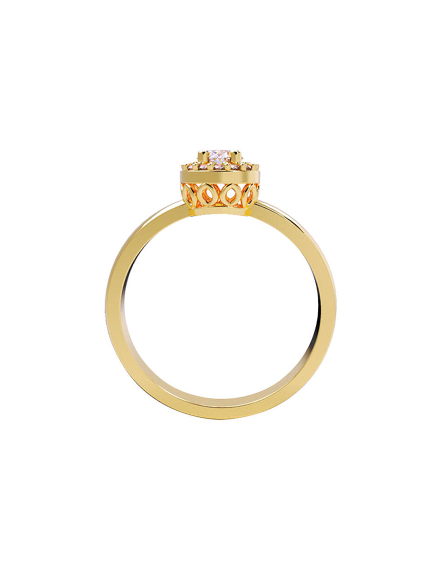 ANILLO DE ORO CON CIRCONIA