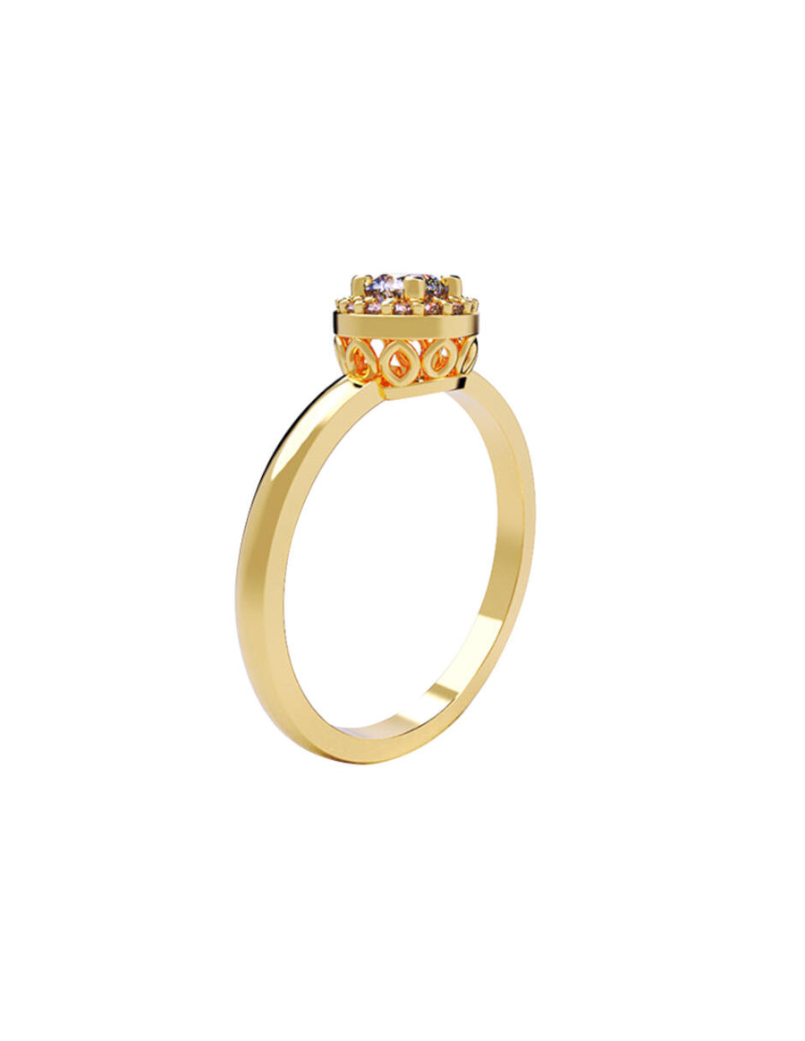 ANILLO DE ORO CON CIRCONIA