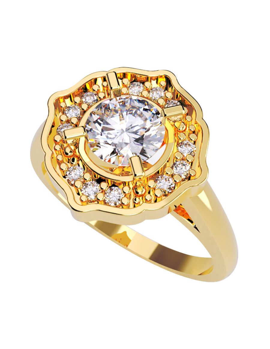 ANILLO DE ORO CON CIRCONIA