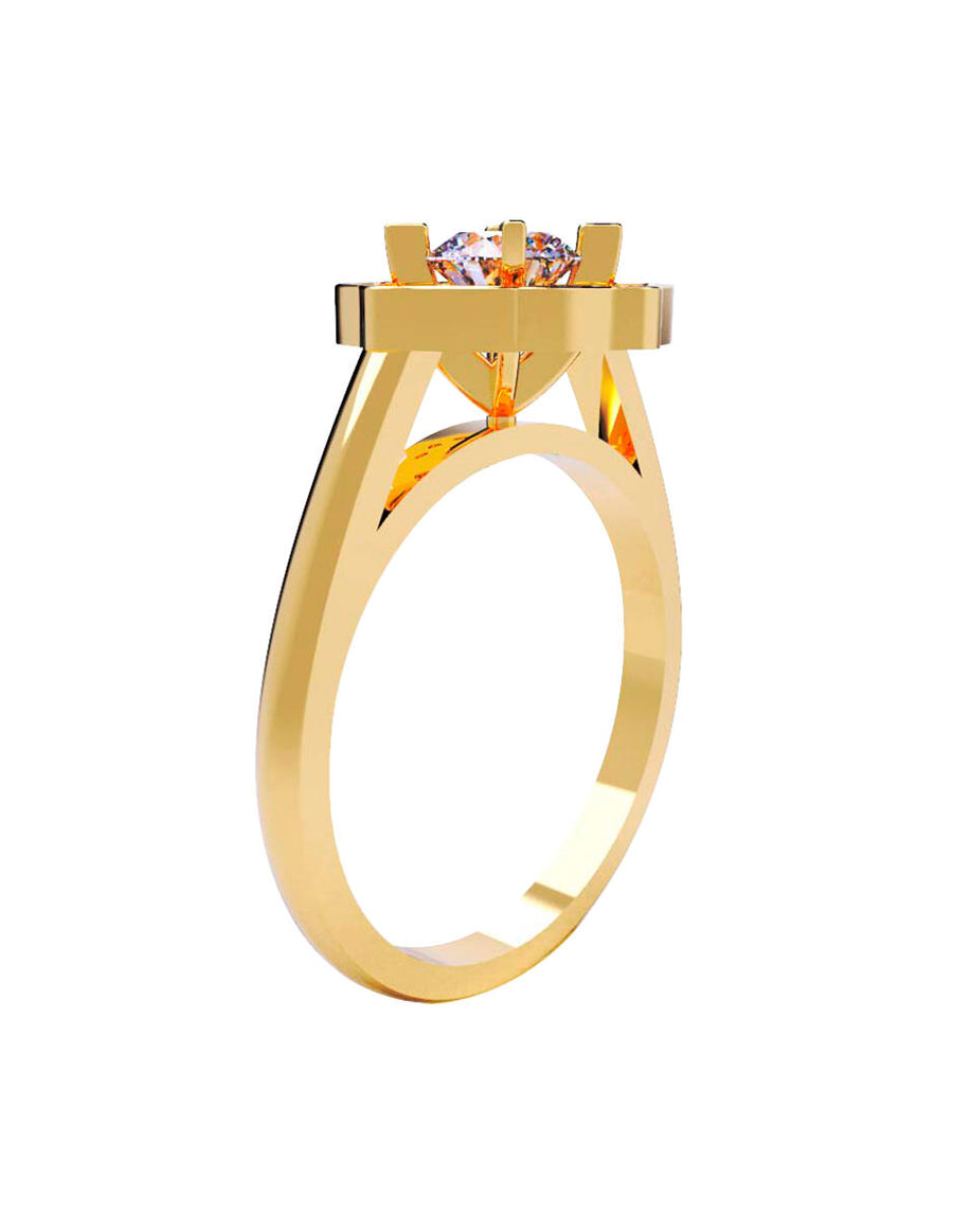 ANILLO DE ORO CON CIRCONIA