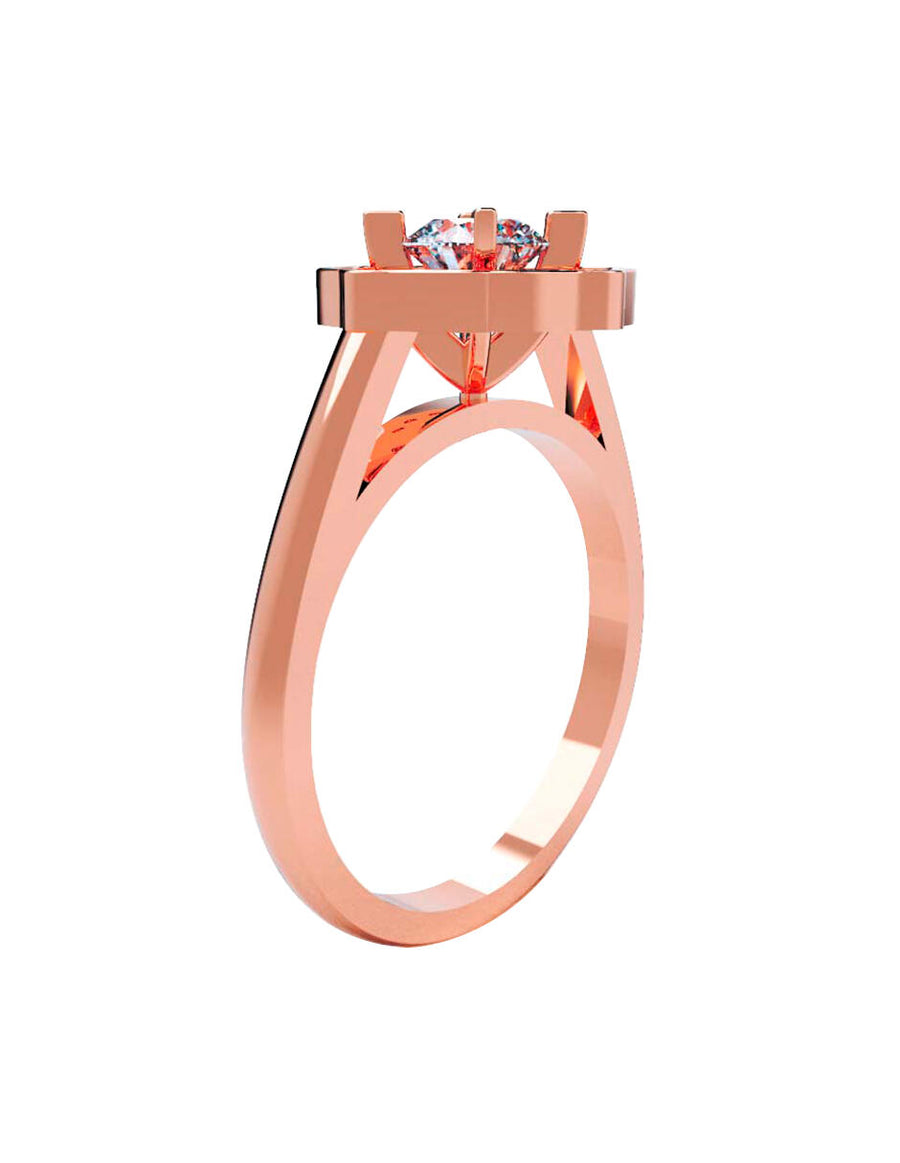 ANILLO DE ORO CON CIRCONIA