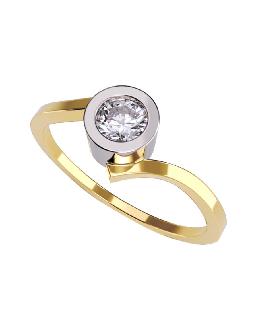 ANILLO DE ORO CON CIRCONIA