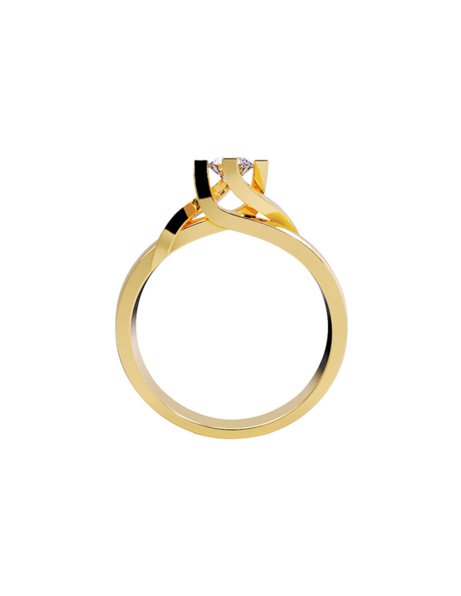 ANILLO DE ORO CON CIRCONIA