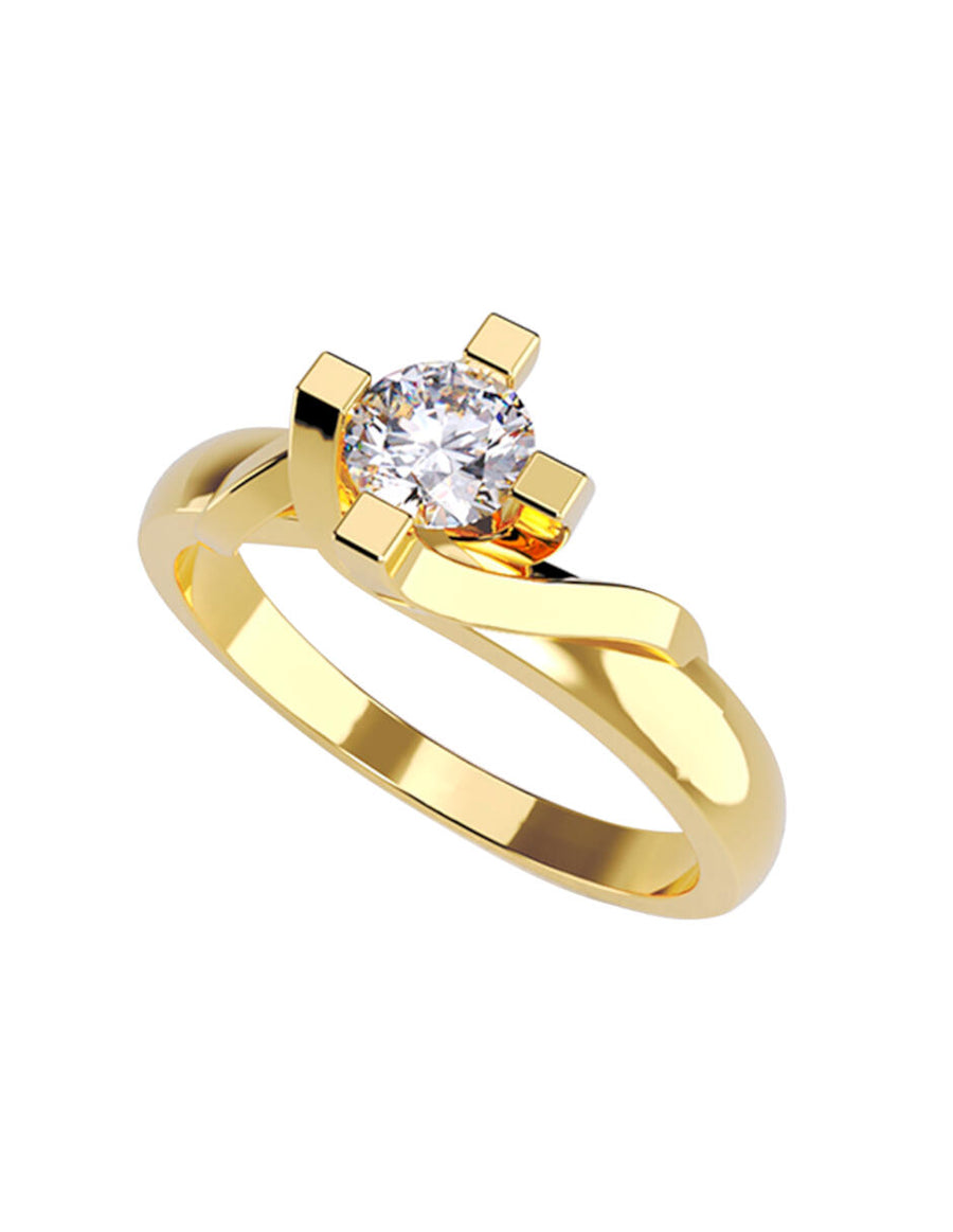 ANILLO DE ORO CON CIRCONIA