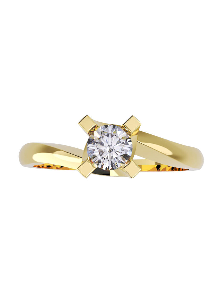 ANILLO DE ORO CON CIRCONIA