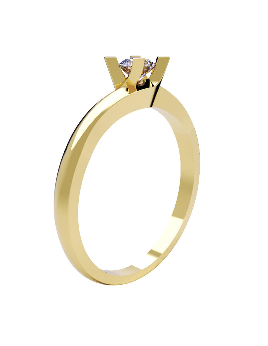 ANILLO DE ORO CON CIRCONIA