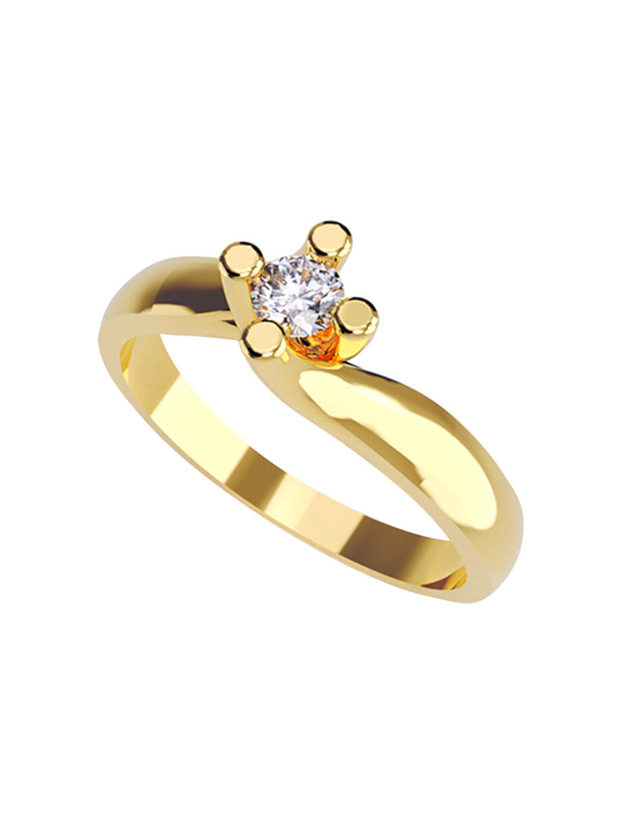 ANILLO DE ORO CON CIRCONIA