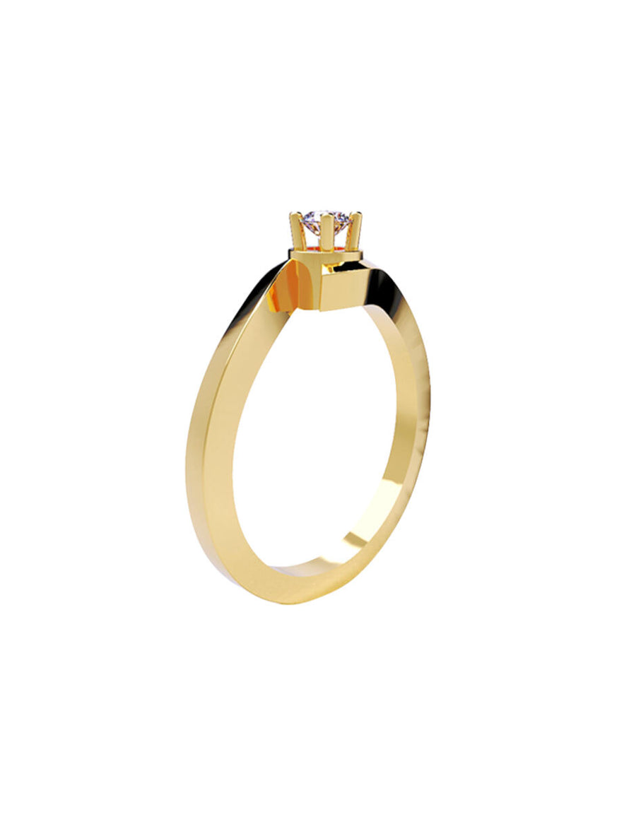 ANILLO DE ORO CON CIRCONIA