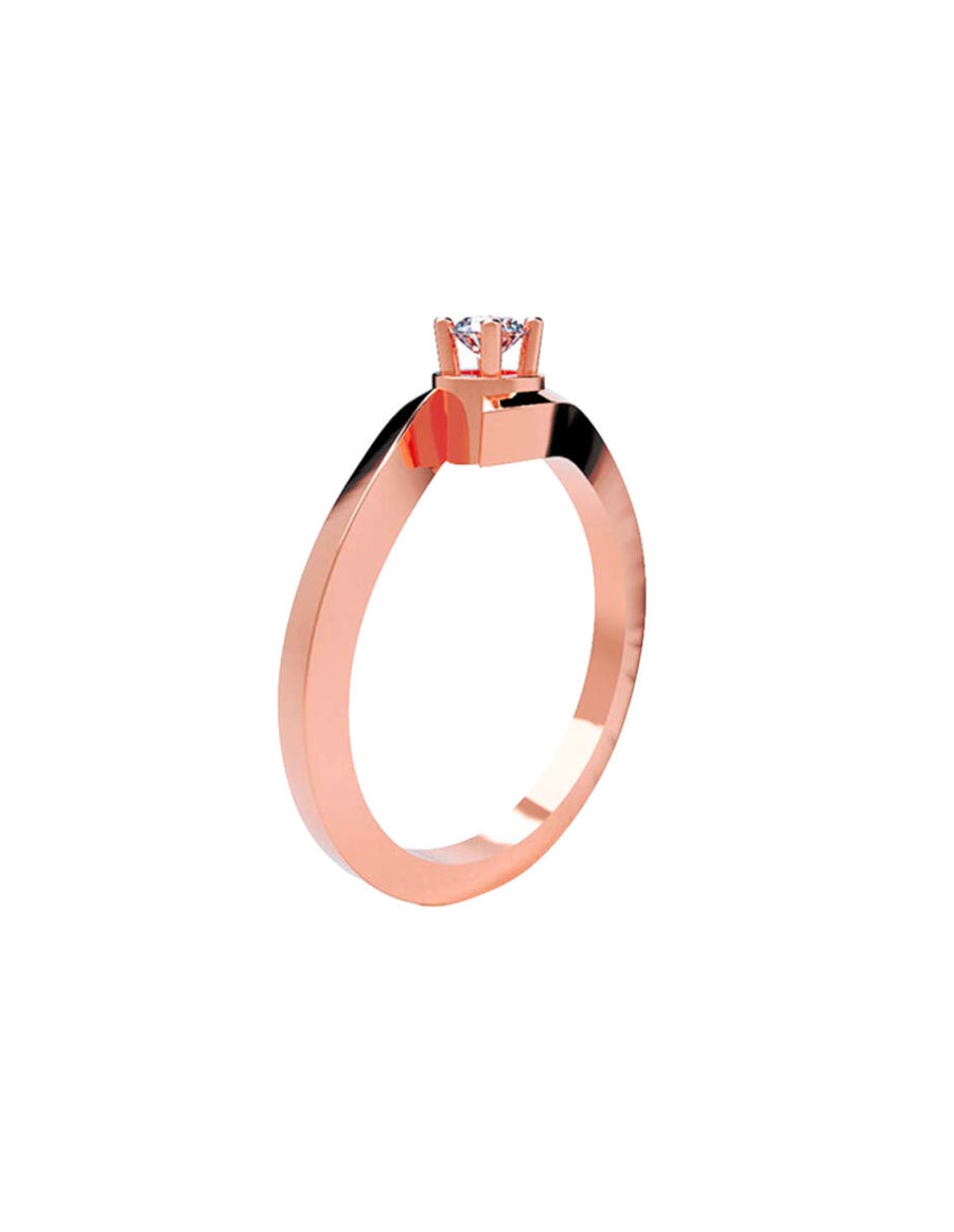 ANILLO DE ORO CON CIRCONIA