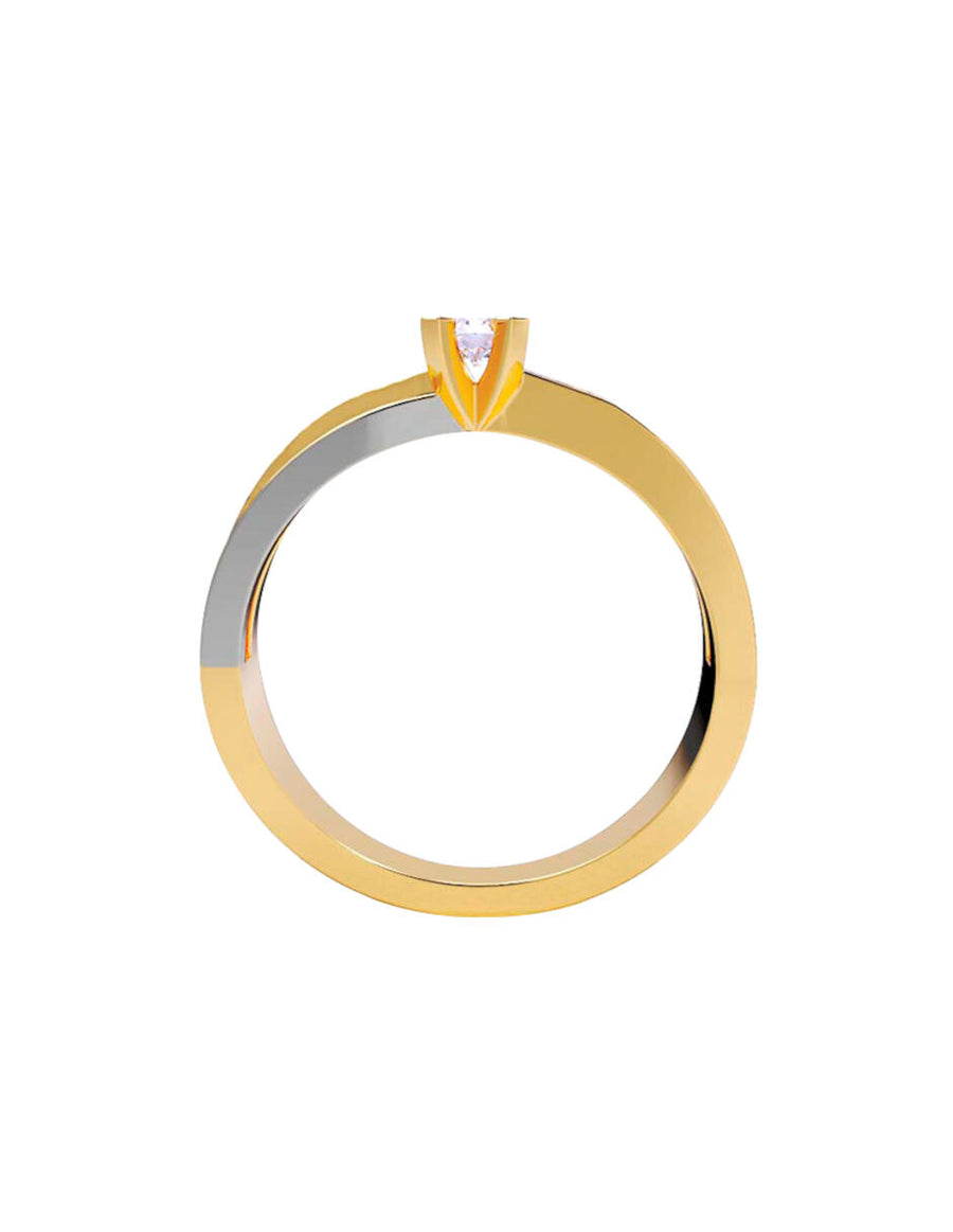 ANILLO DE ORO CON CIRCONIA