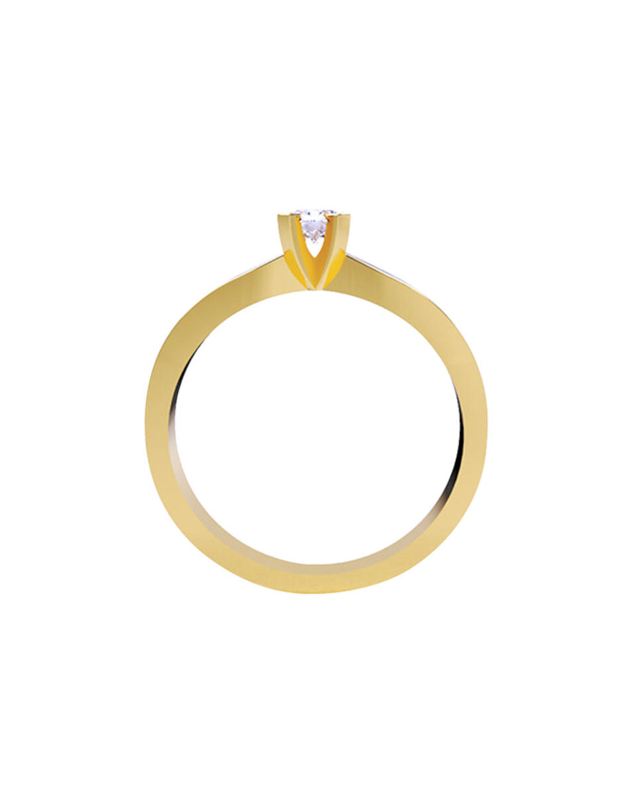 ANILLO DE ORO CON CIRCONIA
