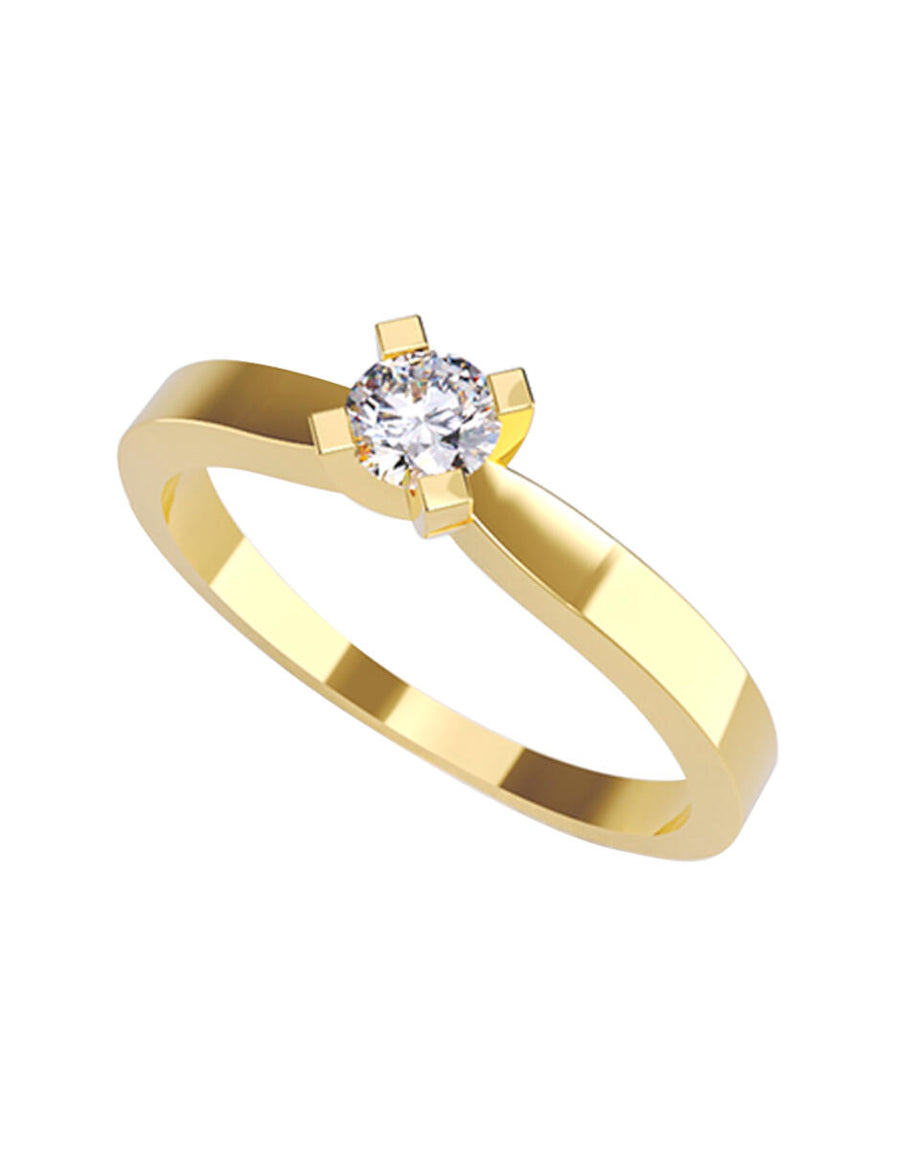 ANILLO DE ORO CON CIRCONIA