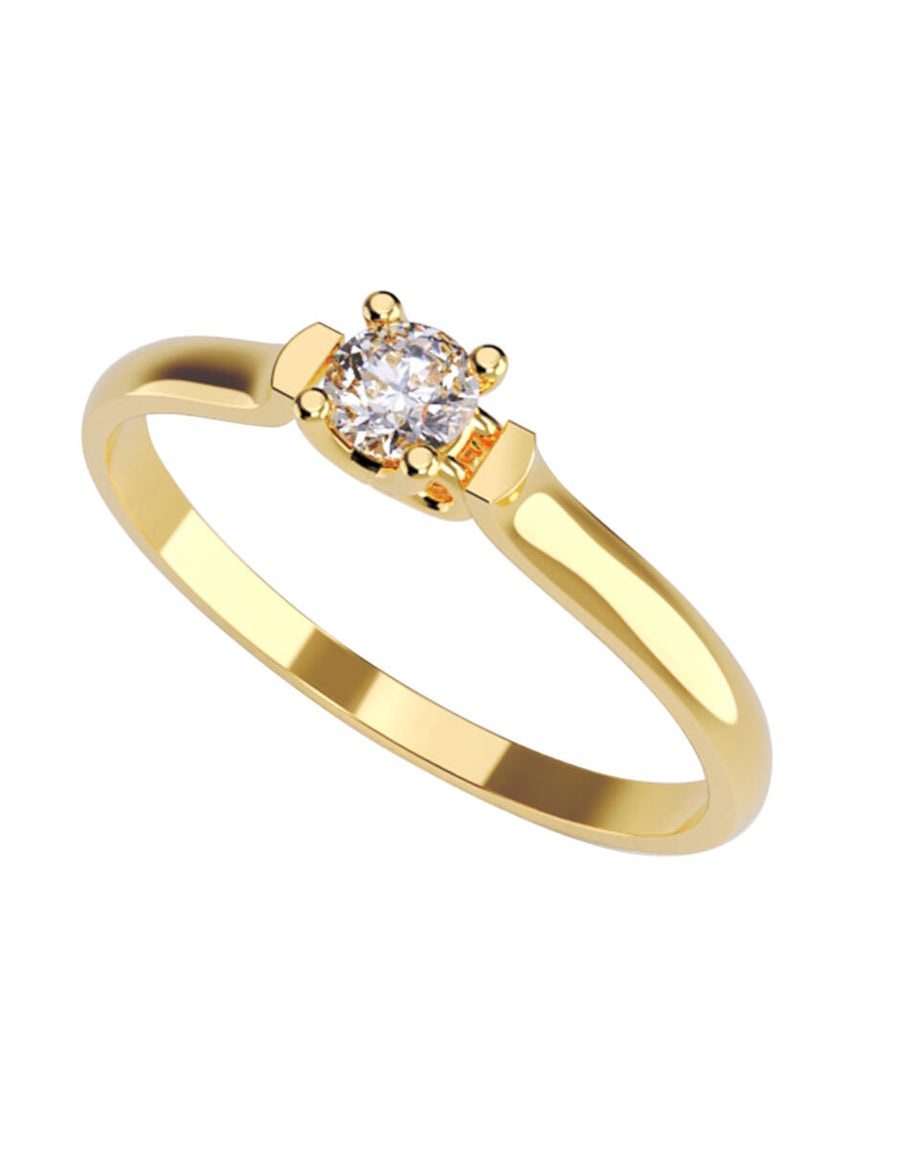 ANILLO DE ORO CON CIRCONIA