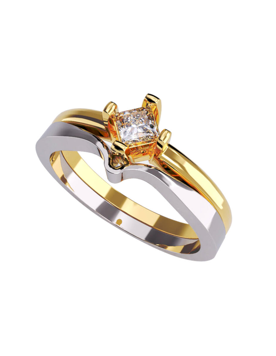 ANILLO DE ORO CON CIRCONIA