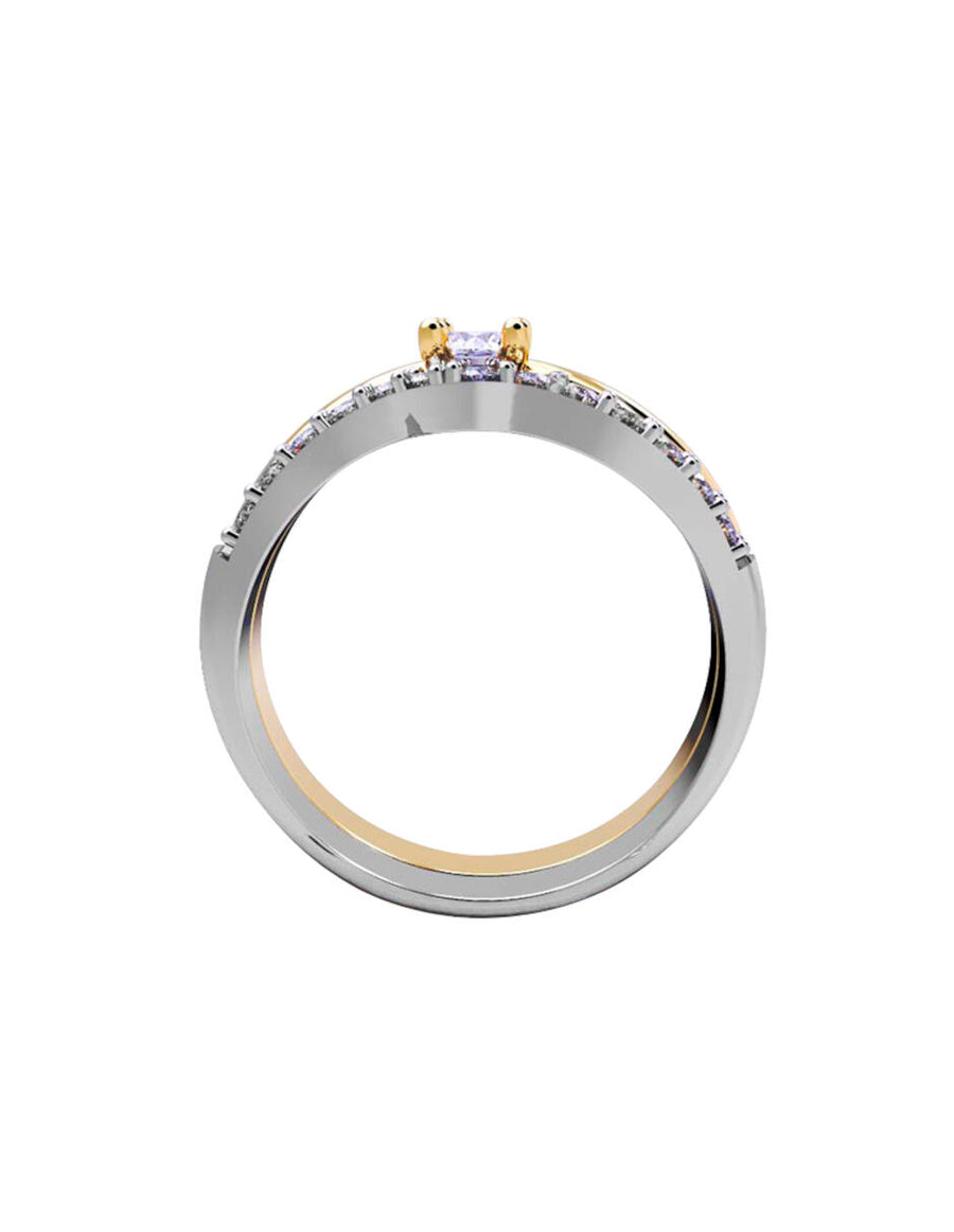 ANILLO DE ORO CON CIRCONIA
