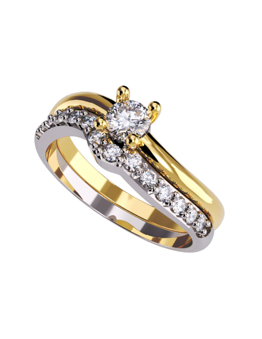 ANILLO DE ORO CON CIRCONIA