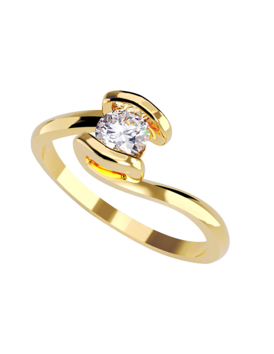 ANILLO DE ORO CON CIRCONIA