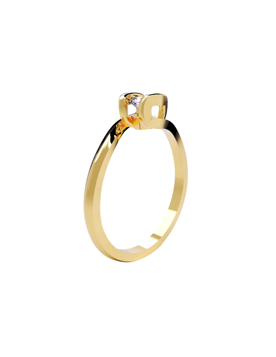 ANILLO DE ORO CON CIRCONIA