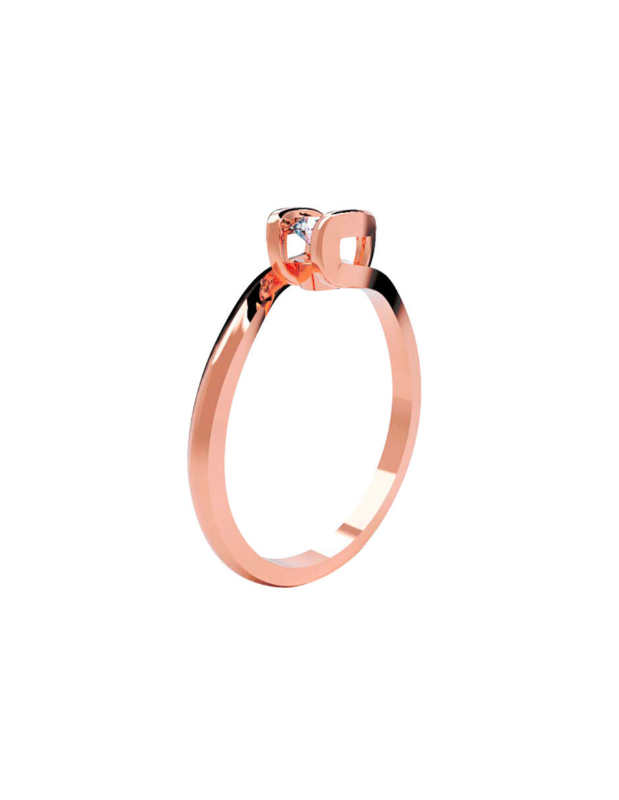 ANILLO DE ORO CON CIRCONIA