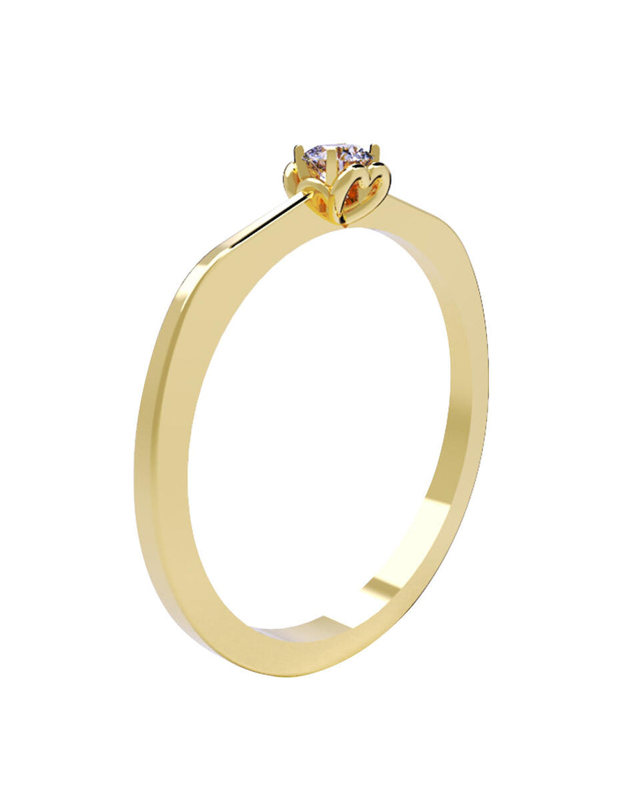 ANILLO DE ORO CON CIRCONIA