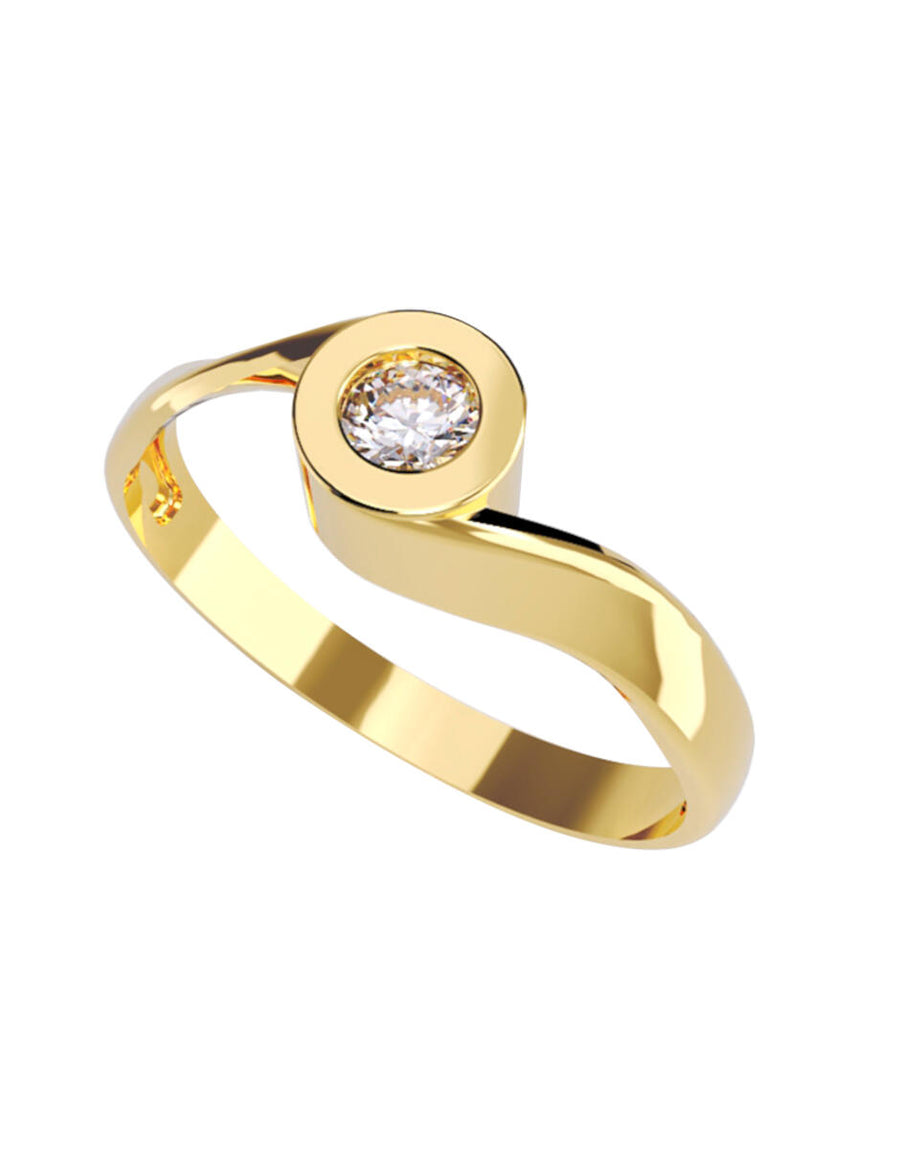 ANILLO DE ORO CON CIRCONIA