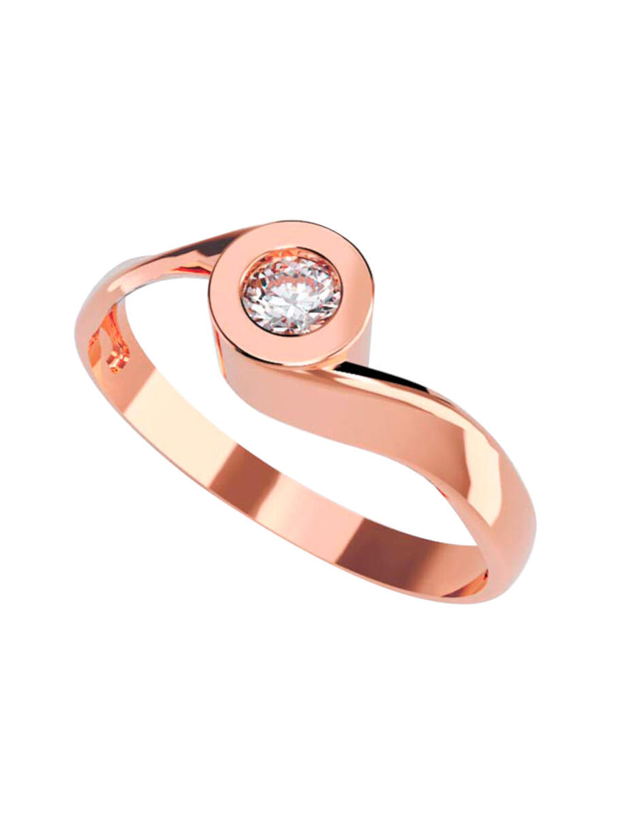 ANILLO DE ORO CON CIRCONIA
